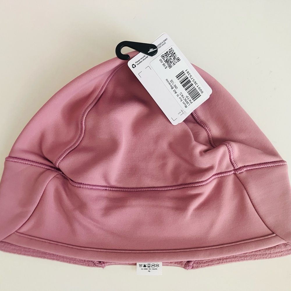 Lululemon Athletica Dusty Rose Run for It All Beanie